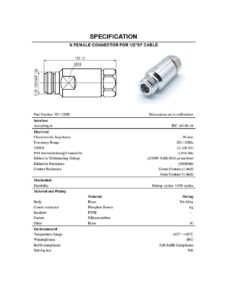 Conector Tipo N Hembra para cable 1/2 Superflex CONECTOR N Hembra Female para Cable 1-2 flex