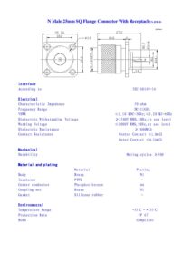 Conector N Macho male para chasis 25mm (1-2-138)