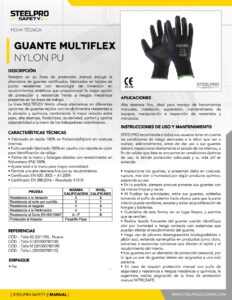 Guantes Multiflex de Nylon PU Guantes MULTIFLEX Nylon Pu 301000780109