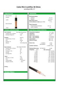 CABLE RG-8 MULTIFILAR. Marca: VICOM. Referencia: RG8-MFL (2-1-275)
