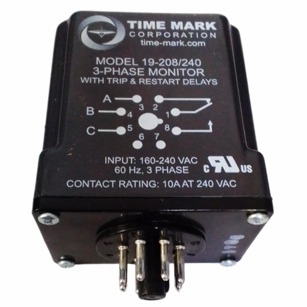 PHASE MONITOR 208V- 240V. MARCA: TIME MARK. REFERENCIA: 19-208/240 PHASE MONITOR 208V- 240V. MARCA: TIME MARK. REFERENCIA: 19-208/240