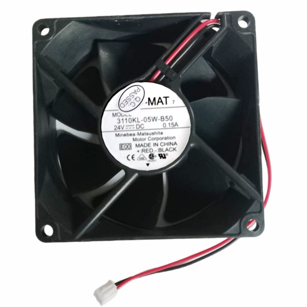 8-1-148 VENTILADOR 24VDC 0.15A AXIAL 2CABLES. MARCA NMB. REF: 3110KL-05W-B50-E00