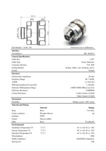 Conector DIN 7/16 Hembra Cable 1 5/8 CONECTOR DIN 7/16 HEMBRA Female PARA CABLE 1-5/8