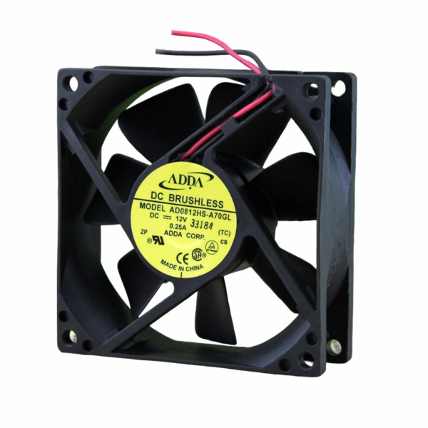 Ventiladores: unas máquinas fascinantes. VENTILADOR 12 VDC 0.30A. Marca: ADDA. Referencia: AD0812UB-A70GL