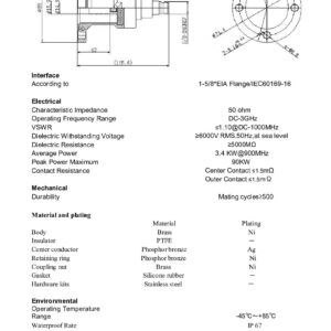 ADAPTADOR N HEMBRA FLANGE 1-5/8 EIA